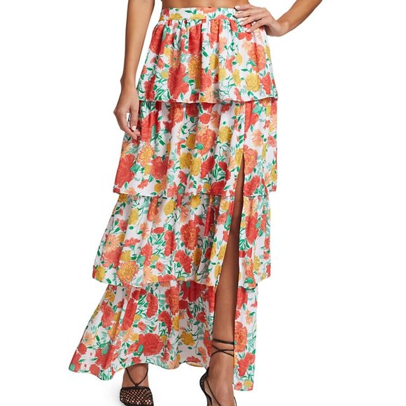 Wayf Floral Tiered Maxi Skirt (NWT) - Picture 2 of 15